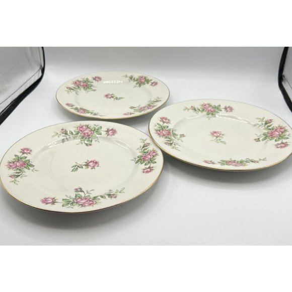 Plates 3 Royal Jackson Vogue Ind. Ceramic Fine China 8 Inch Pattern Retired - Picture 2 of 9